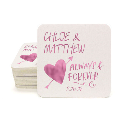Always & Forever Square Coasters